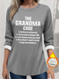 Women's Thickened Pullover Lettering Pattern Casual Comfort Long Sleeve Round Neck Regular Top