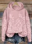 Women's Floral Print Casual Long Sleeve Hoodie