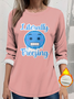 Women's Thickened Pullover Casual Comfort Long Sleeve Round Neck Regular Top