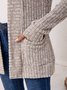 Basic Loose Autumn And Winter New Solid Color Cashmere Long-sleeved Bottoming Cardigan Knitted Cardigan