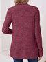 Basic Loose Autumn And Winter New Solid Color Cashmere Long-sleeved Bottoming Cardigan Knitted Cardigan