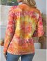 Crew Neck Regular Fit Tie-Dye Pattern Casual T-Shirt