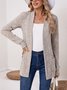 Basic Loose Autumn And Winter New Solid Color Cashmere Long-sleeved Bottoming Cardigan Knitted Cardigan