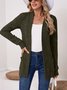 Basic Loose Autumn And Winter New Solid Color Cashmere Long-sleeved Bottoming Cardigan Knitted Cardigan