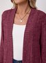 Basic Loose Autumn And Winter New Solid Color Cashmere Long-sleeved Bottoming Cardigan Knitted Cardigan