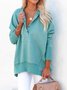 Simple V-neck Hooded Multi-color Bat Sleeve Sweatshirt Loose Thread Stitching Sweatshirt