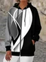 Women's Line Art Hooded Jacket Casual Comfort Regular Sweatshirt