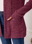 Basic Loose Autumn And Winter New Solid Color Cashmere Long-sleeved Bottoming Cardigan Knitted Cardigan