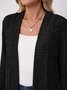 Basic Loose Autumn And Winter New Solid Color Cashmere Long-sleeved Bottoming Cardigan Knitted Cardigan