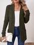 Basic Loose Autumn And Winter New Solid Color Cashmere Long-sleeved Bottoming Cardigan Knitted Cardigan