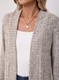 Basic Loose Autumn And Winter New Solid Color Cashmere Long-sleeved Bottoming Cardigan Knitted Cardigan
