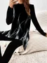Women's Printing Abstract Daily Going Out Two-Piece Set Black Casual Spring/Fall Top With Pants Matching Set