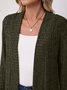 Basic Loose Autumn And Winter New Solid Color Cashmere Long-sleeved Bottoming Cardigan Knitted Cardigan