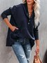 Simple V-neck Hooded Multi-color Bat Sleeve Sweatshirt Loose Thread Stitching Sweatshirt