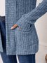 Basic Loose Autumn And Winter New Solid Color Cashmere Long-sleeved Bottoming Cardigan Knitted Cardigan