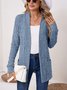 Basic Loose Autumn And Winter New Solid Color Cashmere Long-sleeved Bottoming Cardigan Knitted Cardigan