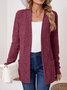 Basic Loose Autumn And Winter New Solid Color Cashmere Long-sleeved Bottoming Cardigan Knitted Cardigan