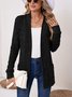 Basic Loose Autumn And Winter New Solid Color Cashmere Long-sleeved Bottoming Cardigan Knitted Cardigan
