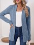 Basic Loose Autumn And Winter New Solid Color Cashmere Long-sleeved Bottoming Cardigan Knitted Cardigan