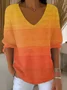 Women's Striped Pattern T-Shirt Retro Elegant Autumn Style Daily Casual Top