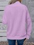 Plain Girly Loose Turtleneck Simple Solid Color Three-dimensional Jacquard High Collar Button Casual Fashion Sports Sweatshirt