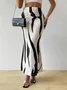 Women's Elegant Commuting Knitted Fishtail Skirt Slim Pleated Sexy Versatile Skirt
