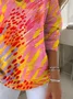 Painting Casual V Neck Sweater