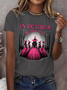 Text Letters Regular Fit Vintage Cotton T-Shirt