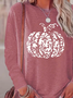 Women's Long Sleeve T-shirt Spring/Fall Pink Halloween (pumpkin) Printing Jersey Crew Neck Daily Going Out Casual Top
