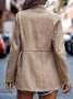 Split Joint Casual Intellectual Slim Fit Jacquard Splicing Temperament Commuting Thickened Woolen Jacket