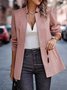 Split Joint Casual Intellectual Slim Fit Jacquard Splicing Temperament Commuting Thickened Woolen Jacket