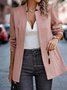 Split Joint Casual Intellectual Slim Fit Jacquard Splicing Temperament Commuting Thickened Woolen Jacket