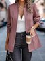 Split Joint Casual Intellectual Slim Fit Jacquard Splicing Temperament Commuting Thickened Woolen Jacket