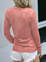 Women's Long Sleeve T-shirt Spring/Fall Pink Abstract Printing Jersey Crew Neck Daily Going Out Casual Top