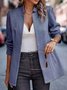 Split Joint Casual Intellectual Slim Fit Jacquard Splicing Temperament Commuting Thickened Woolen Jacket