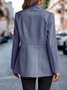 Split Joint Casual Intellectual Slim Fit Jacquard Splicing Temperament Commuting Thickened Woolen Jacket
