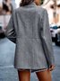 Split Joint Casual Intellectual Slim Fit Jacquard Splicing Temperament Commuting Thickened Woolen Jacket
