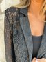 Loose Others Casual Fashionable And Casual Solid Color Lace Suit Blazer