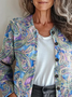 Paisley Regular Fit Casual Cardigan