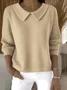Shawl Collar Casual Cotton Sweater