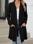 Lady Romance Wrap Rayon Pocket Autumn And Winter Long Solid Color Long Sleeve Loose Cardigan