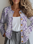 Women's Lace Floral Pattern Casual Long Sleeve Cardigan Regular Autumn and Winter Tops