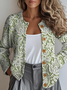 Women's Lace Floral Pattern Casual Long Sleeve Cardigan Regular Autumn and Winter Tops
