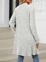 Lady Romance Wrap Rayon Pocket Autumn And Winter Long Solid Color Long Sleeve Loose Cardigan