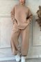 Women's Autumn And Winter Casual Loose Round Neck Long Sleeve Sweatshirt Trousers Two-Piece Suit