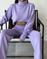 Women's Autumn And Winter High Collar Trousers Trousers Two-Piece Casual Fashion Suit