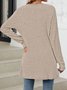 Cotton-Blend Loose Simple New Autumn And Winter Solid Color Casual Pocket Long-sleeved Warm Knitted Cardigan