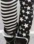 Casual Tight Striped Cotton Leggings