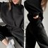 Women's Solid Color Sports Casual Sweatshirt Suit Fashionable Loose Long Sleeve Style