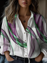 Women's Retro Print Loose Shirt Fashion Regular Fit Top